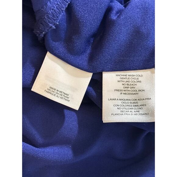 Black Label by Evan Picone Wrap Dress Women's Size 10 Purple Lined V-Neck Event - Picture 5 of 12